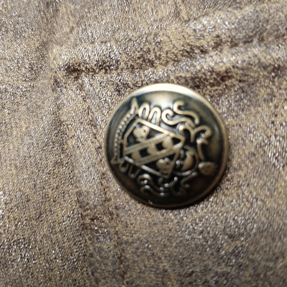 PENTAGRAMME FAUX LEATHER VINTAGE Crop Jacket - Picture 9 of 11